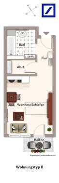 Wohnungstyp B (1 Z.) - 