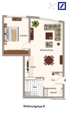 Wohnungstyp E (2 Z.) - 