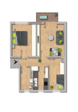 3-Zimmer-RLS 1-3 re.jpg - 3 Zimmer Etagenwohnung zur Miete in Eisenach