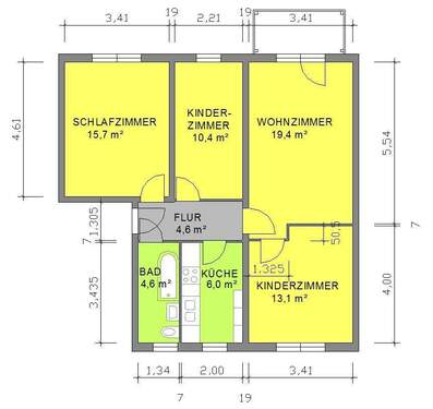 GR_re_74-RWE_73 qm.jpeg - 4 Zimmer Etagenwohnung zur Miete in Eisenach