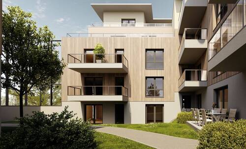 Außenvisualisierung - Neubauprojekt 'Am Schloßberg' in Peiting! 4-Zimmer Wohnung mit Balkon und 2 Tiefgaragenstellplätzen!