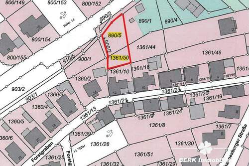 Katasterauszug - BERK Immobilien - Baugrundstück in ruhiger Wohnlage von Mömbris
