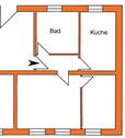 Grundriss - 2 Zimmer Etagenwohnung zur Miete in Magdeburg