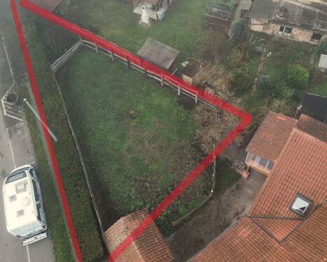 Luftbildaufnahme - Grundstück in Teningen