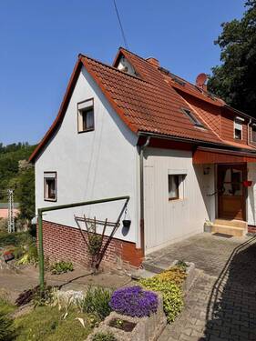 Giebelansicht mit Eingangstür - 