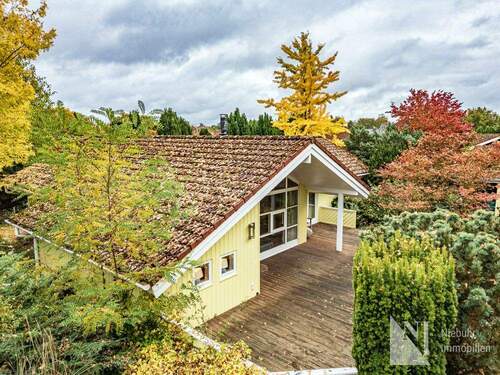 Gartenansicht - Gemütliches Dänisches Holzhaus in ruhiger Lage in Himbergen