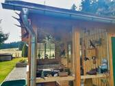 Gartenhaus mit Glasfachwerk - 