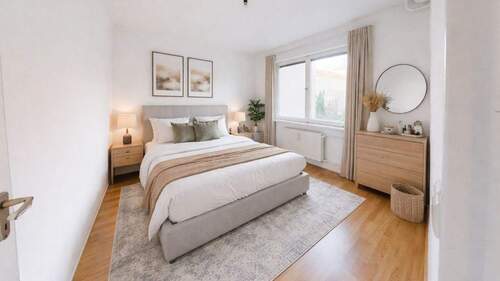 Schlafzimmer Beispiel - Sonnige 2,5-Zimmer-Wohnung mit Süd-Balkon und Gestaltungspotenzial im 1. Obergeschoss