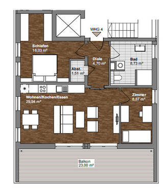 Bild 3 - Etagenwohnung mit 81,30 m&sup2; in Simbach am Inn zum Kaufen