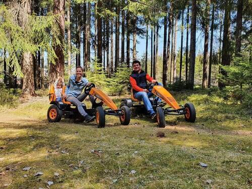 E-Karts fahren im Wald - 