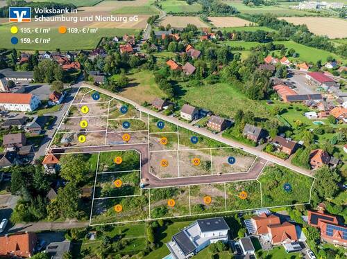 Luftbild mit Parzellierung - Neubauquartier Ahnsen! - 131.175,00 EUR Kaufpreis, ca.  0,00 m²