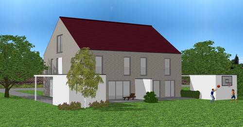 Gartenansicht - 4 Zimmer Doppelhaushälfte in Gütersloh