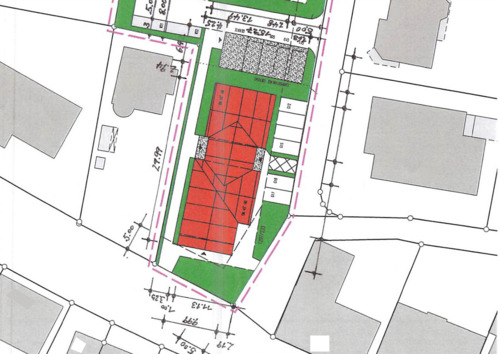 Lageplan mit Gebäudeeinzeichnung - Grundstück in Essen (Oldenburg) zum Kaufen