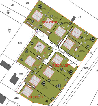 Lageplan mit Reservierungen - Grundstück zum Kaufen in Ziesar