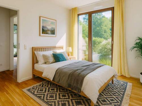 Titelbild - Zentrales Familienglück: Stilvolle Neubauwohnung mit viel Platz und bester Anbindung