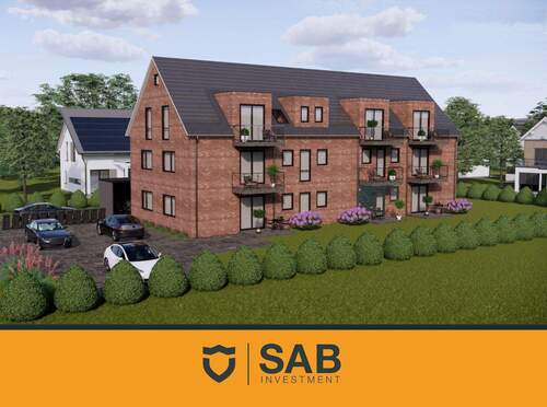 Gebäudefront. SAB - Oldenburg-Ofenerdiek - Exklusive Wohneinheit im KfW-40 QNG Effizienzhaus
