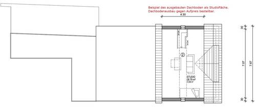 Dachboden, optional Studiofläche - 