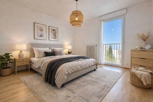 Schlafzimmer digital eingerichtet - 2 Zimmer Etagenwohnung zum Kaufen in Zorneding