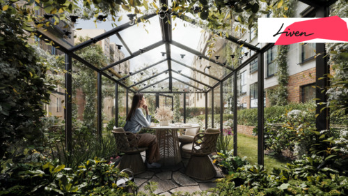 Gewächshaus.png - 4 Zimmer für Familie im Wohngarten