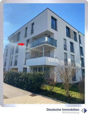 Ansicht Süd-West - Schicke 2 Zimmer Wohnung (3.OG) mit TG in Leonberg