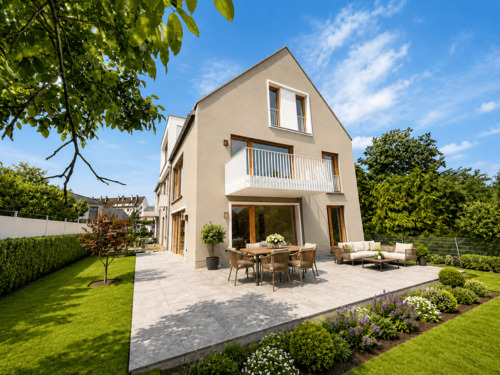 Hausansicht hinten - KI - 