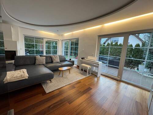 Wohnzimmer - Modernes Einfamilienhaus mit Wintergarten, Garten und Garage in ruhiger Lage - Düsseldorf Gerresheim