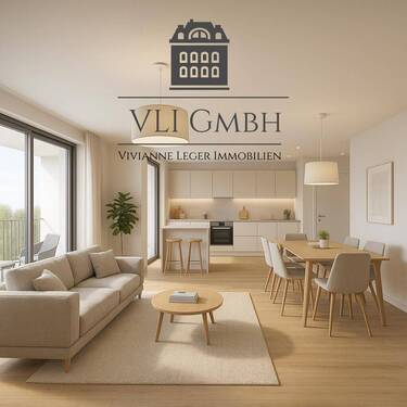 Wohn- / Essbereich - Exklusive Penthouse-Wohnung mit großer Dachterrasse und 2 Schlafzimmern in TOP Lage