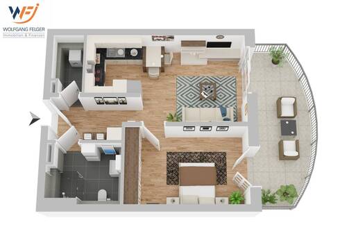 Grundriss 2_Zi_-EG_OG - 2 Zi.-Neubauwohnung OG 2.5 in Möss.-Öschingen