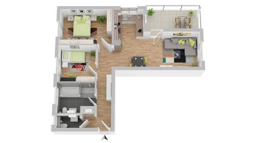 ETW_Färberstr_3_Zi_SW - 3,5 Zi.-EG-Wohnung -Neubau- in Mössingen; mit Terrasse und Gartenanteil