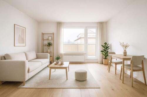 Wohnzimmer (Mobiliar Beispiel) - 3 Zimmer Etagenwohnung in Güstrow