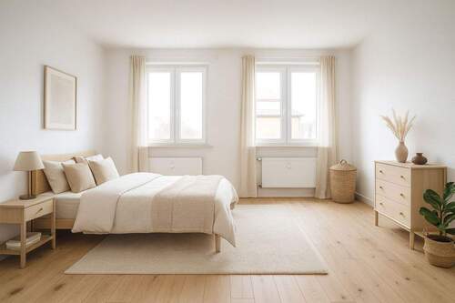 Schlafen (Mobiliar Beispiel) - Etagenwohnung mit 78,70 m&sup2; in Güstrow zum Kaufen