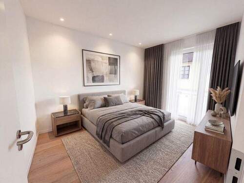 Innenvisualisierung Schlafzimmer - 2 Zimmer Etagenwohnung in München