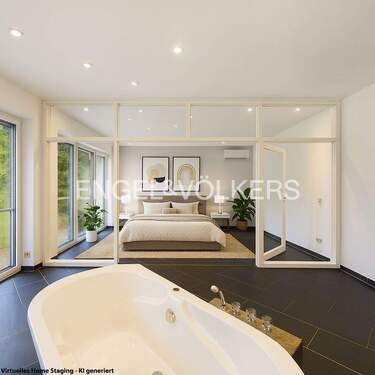 Schlafzimmer- und Badezimmer - 