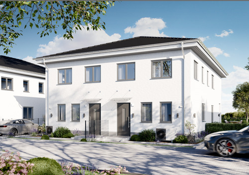 Visualisierung_Vorderansicht - 5 Zimmer Doppelhaushälfte zum Kaufen in Beelitz