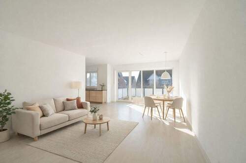 Wohnzimmer - Digitales Homestagging - Etagenwohnung mit 79,50 m&sup2; in Bottrop zum Kaufen