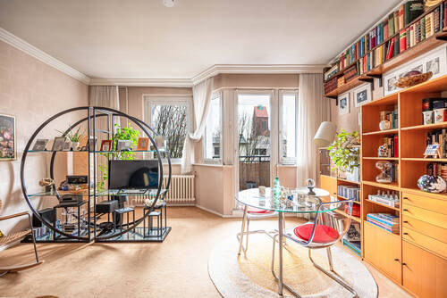 Wohnzimmer - 3 Zimmer Etagenwohnung zum Kaufen in Berlin