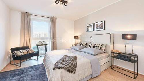Schlafzimmer (Beispiel Musterwohnung) - 2 Zimmer Etagenwohnung in Hamburg