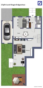 2-Split-Level-Etagen Erdgeschoss - 