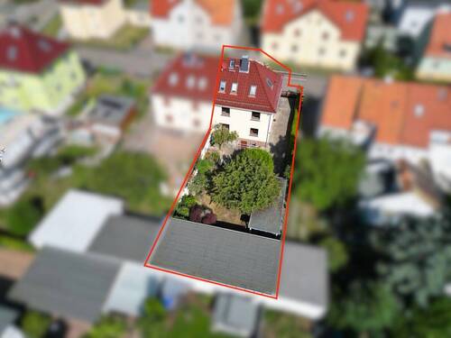 Draufsicht - 6 Zimmer Doppelhaushälfte in Naunhof