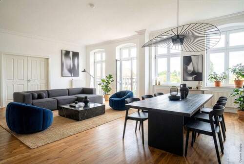 Wohnzimmer - Familienwohnung mit großer Terrasse im Helmholtzkiez