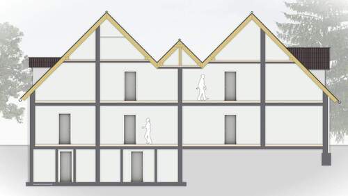 Schnittzeichnung - von rechts - 