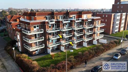 West-Nordwest-Ansicht - 2 Zimmer Etagenwohnung zum Kaufen in Cuxhaven