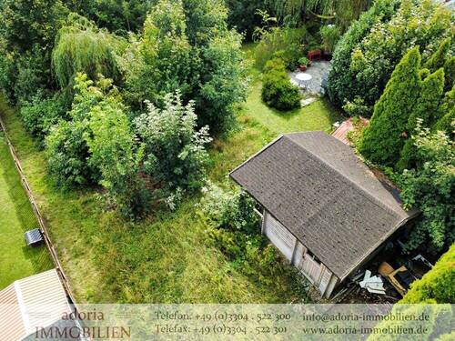 Grundstück Luftbild Gartenhäuschen - Grundstück in Oberkrämer / Vehlefanz zum Kaufen