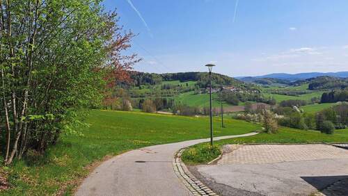 Zufahrtstraße mit Stellplätzen - 