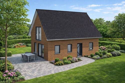 Zweistöckiges Haus im Garten mit Terrasse.jpg - Zwei-Parteien Haus in Schortens