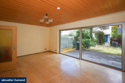 Wohnzimmer aktueller Zustand - Reihenendhaus mit 136,80 m&sup2; in Langenfeld (Rheinland) zum Kaufen