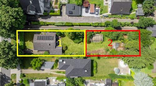 Luftbild mit Aufteilung - Grundstück in Hamburg / Bergstedt