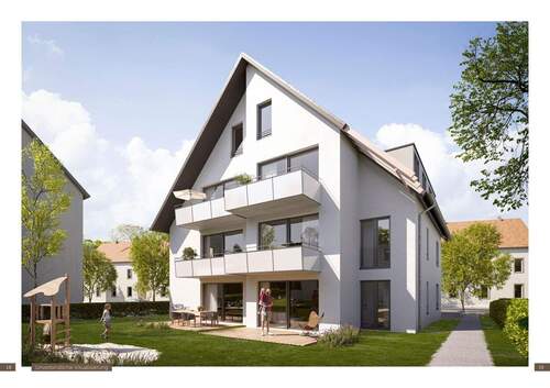 F11_Haus A Außenansicht - 3 Zimmer Etagenwohnung in Reutlingen-Sickenhausen