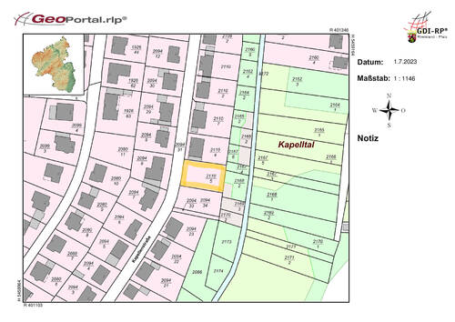 Lageplan_markiert - Grundstück zum Kaufen in Waldfischbach-Burgalben