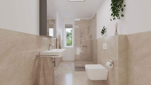 Visualisierung Bad - Etagenwohnung mit 51,80 m&sup2; in Landau an der Isar zum Kaufen